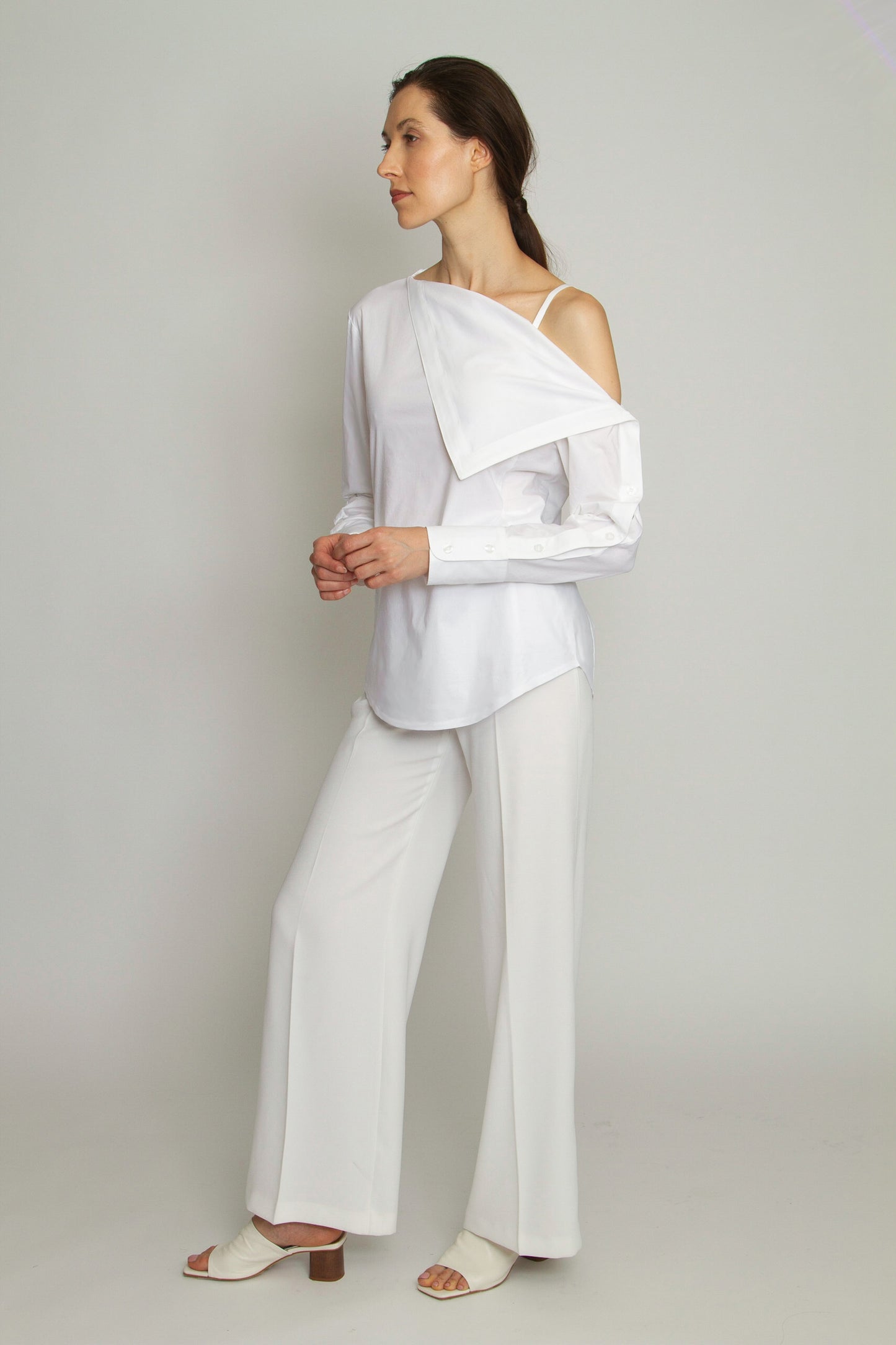 Asymmetric Off-the-Shoulder Shirt