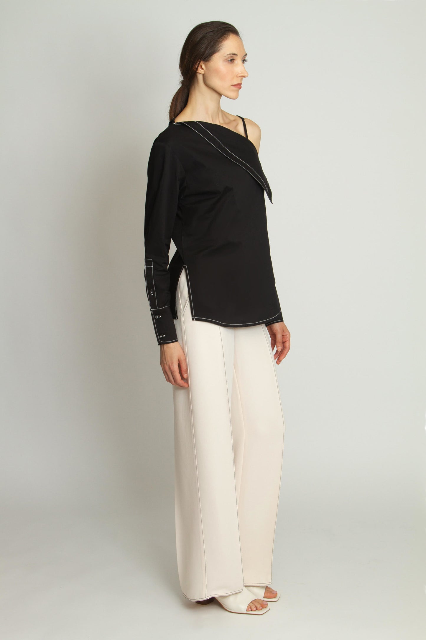 Asymmetric Off-the-Shoulder Shirt