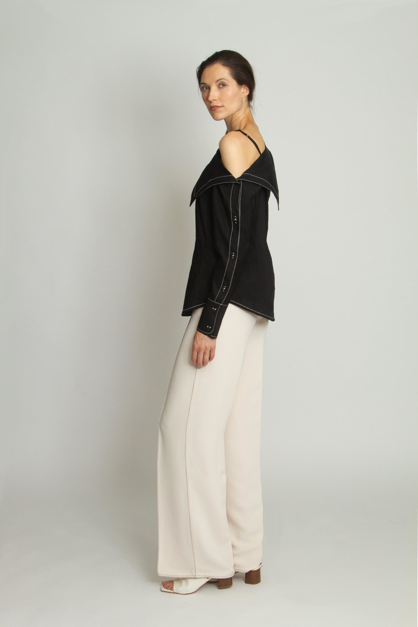 Asymmetric Off-the-Shoulder Shirt